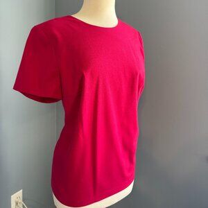 Banana Republic Fuchsia Back Bow Blouse Size M